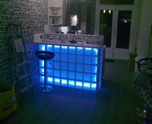 Bar met verlichting